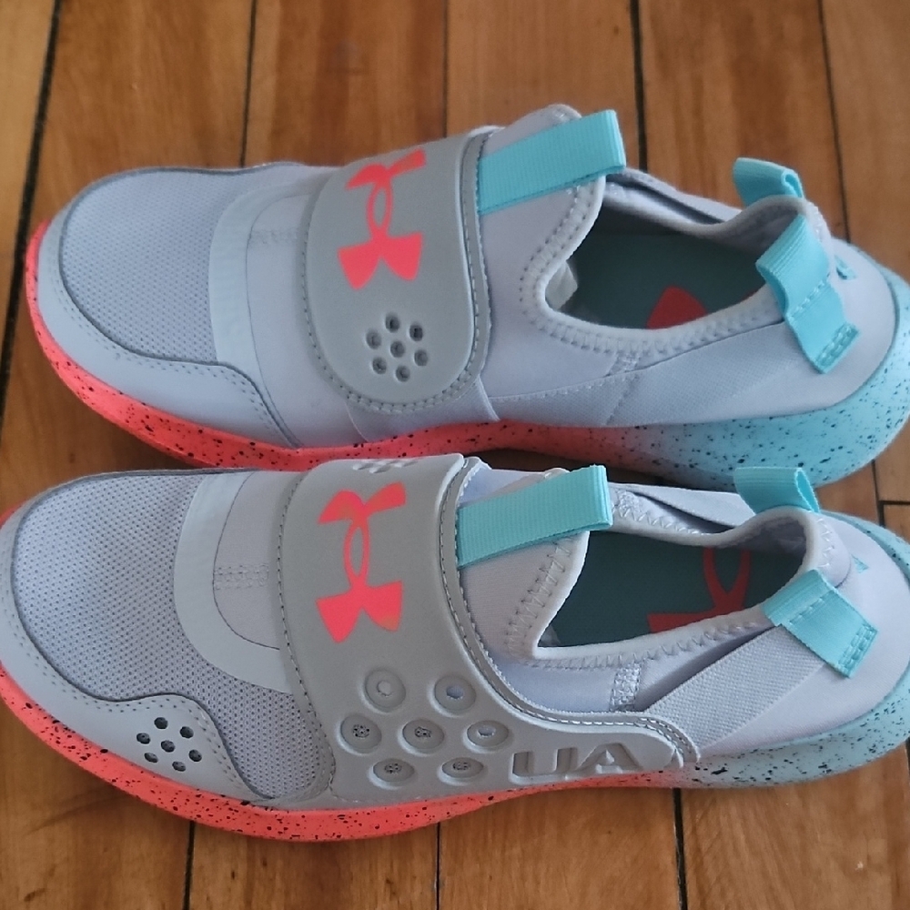 Under Armour Gray and Pink Sneakers with Breathable Mesh